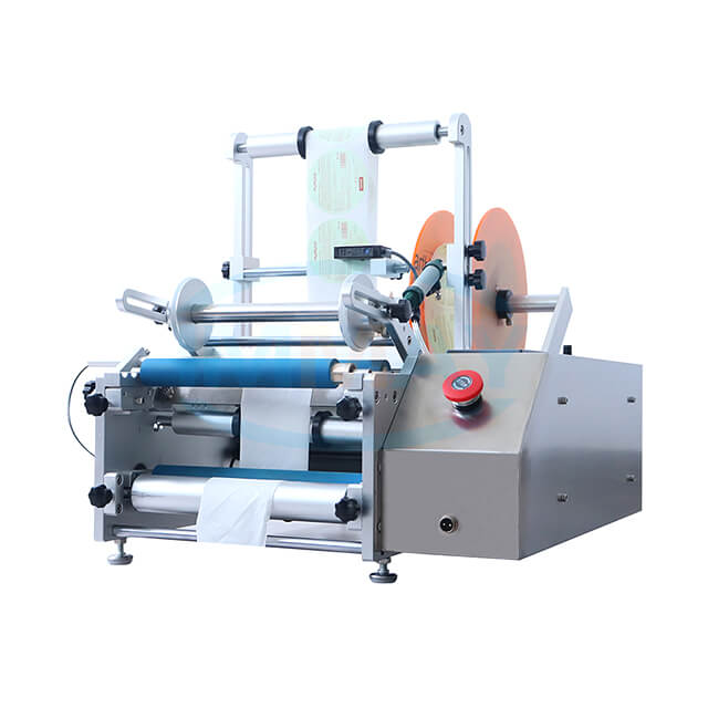 Fabricant d'&eacute;tiqueteuse de bouteilles rondes semi-automatique