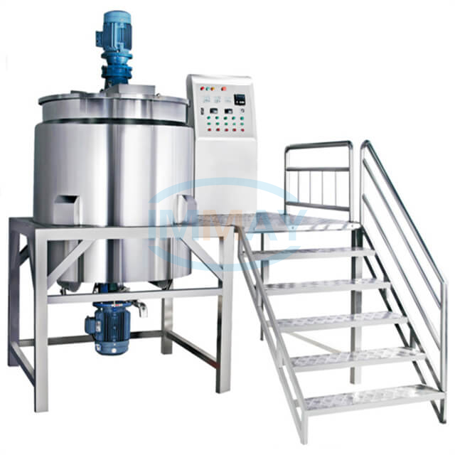 500L To 5000L Industrial Stainless Steel Mixing Tank with Platform for Cosmetic Food And Pharmacy