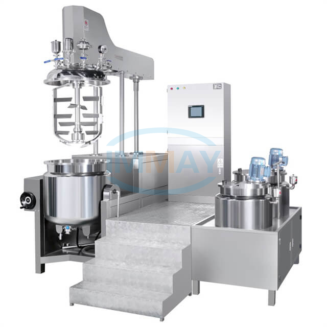 200L Hydraulic Lifting Vacuum Emulsifying Mixing Machine with PLC Control Box for Liquid And Cream Production 
