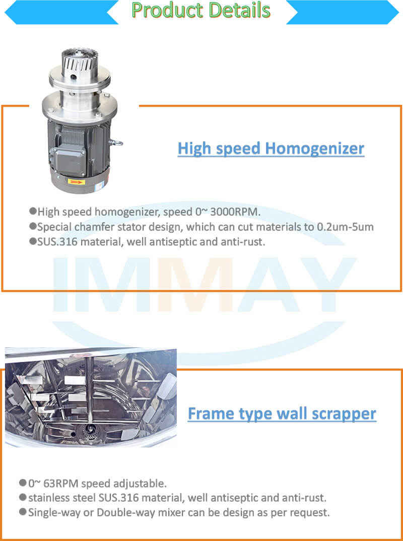 Industrial 1000L Stainless Steel Liquid Mixing Tank - IMMAY