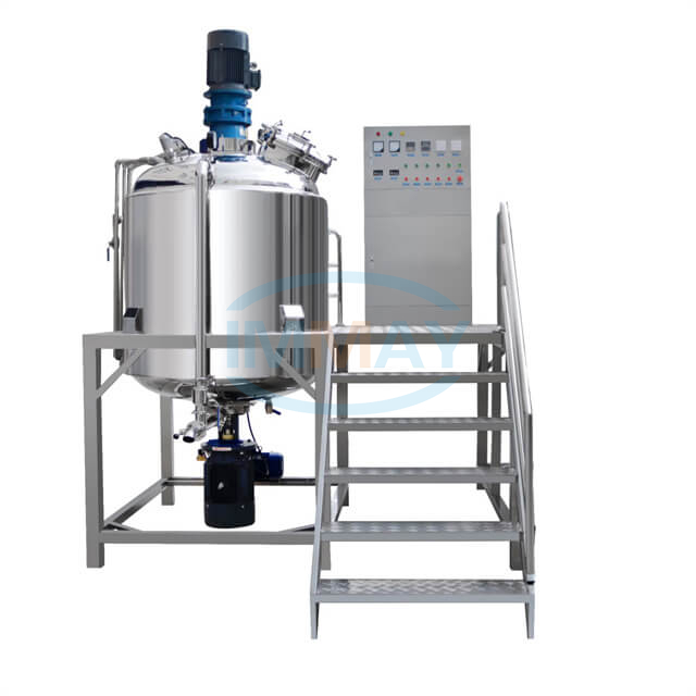 High Quality 500L Vacuum Homogenizer Emulsifier Mixer And Reactor with Platform for Cosmetic Pharmaceutical Food And Chemical
