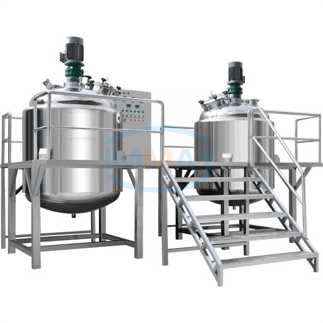100L To 5000L Electric Or Steam Heating Liquid Mixing Tank with Homogenizer And Stirrer